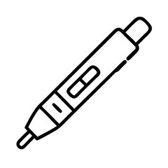 Download high quality vector graphic of insulin pen injection diabetes treatment device icon design concept