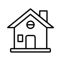 Fototapeta premium House home building architecture real estate property construction residential outline icon vector design