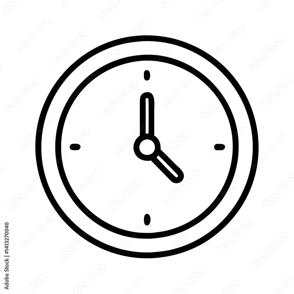 Poster clock time icon vector watch hour minute second timer deadline alarm appointment schedule 4 pm