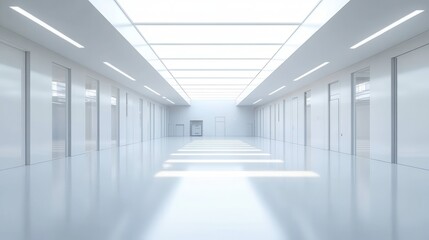 Obraz premium Modern Minimalist Interior with Bright Lighting and Sleek Walls