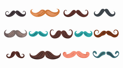 Funny Fake Mustaches for Face Masks: Vector Collection. Hilarious & Quirky Designs for Masks,       