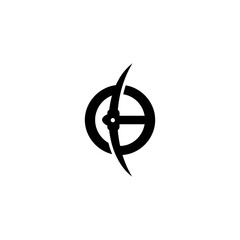 letter o initial miner tools monogram logo