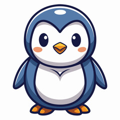 Obraz premium Cute cartoon penguin
