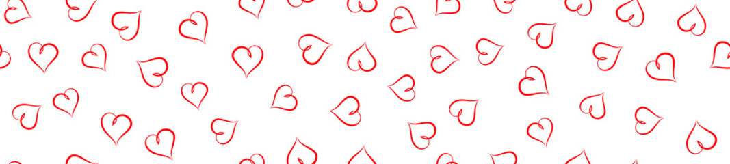 Red heart seamless pattern