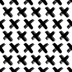 Obraz premium Seamless pattern with hand drawn cross symbols