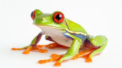 Obraz premium Red-eyed Tree Frog, Studio Portrait