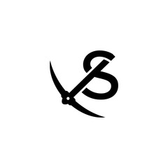 letter s initial miner tools monogram logo