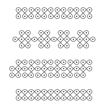 Indian Rangoli  Border Kolam Design! Celebrate the upcoming festival with this minimalist rangoli design patterns.