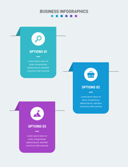 Obraz premium Vertical progress bar featuring 3 arrow-shaped elements, symbolizing the three stages of business strategy and progression. Clean timeline infographic design template. Vector for mobile presentation.