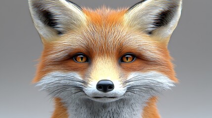 Obraz premium Red fox portrait, detailed fur