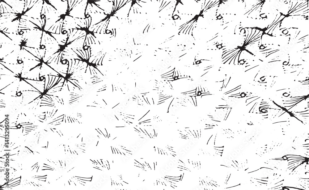 Poster monochrome texture composed of irregular graphic elements. distressed uneven grunge background. abst