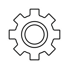 settings line art icon design on a white background