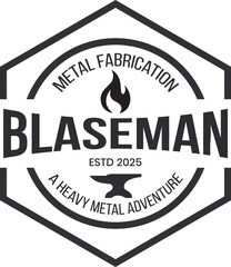 Blaseman Metal Fabrication Company Logo Design