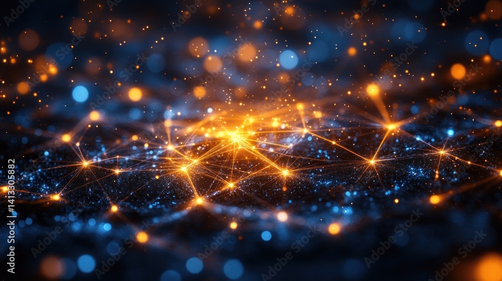 Poster illuminated network: a digital tapestry of connection