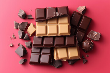 Celebrate chocolate with a delightful calendar art for July featuring various chocolate types and textures to honor World Chocolate Day and inspire chocolate lovers everywhere