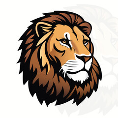 Majestic Lion Head Logo Vector, Fierce Lion Face Illustration, Wild Animal Mascot Lion Design, Roaring Lion Emblem for Branding, Jungle King Lion Logo Template