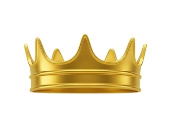 Stock photo of a shiny golden crown isolated on background