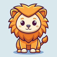 Obraz premium Cute cartoon lion