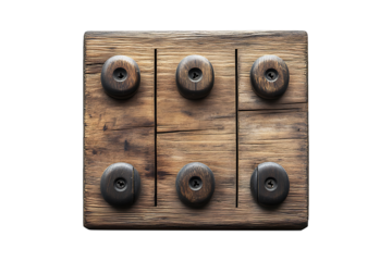 Wooden Switch Board is on Transparent Background, PNG Image.