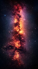 Cosmic tapestry of the Milky Way.  Vast, vibrant expanse of the galaxy, showing intricate detail of nebulae and star clusters