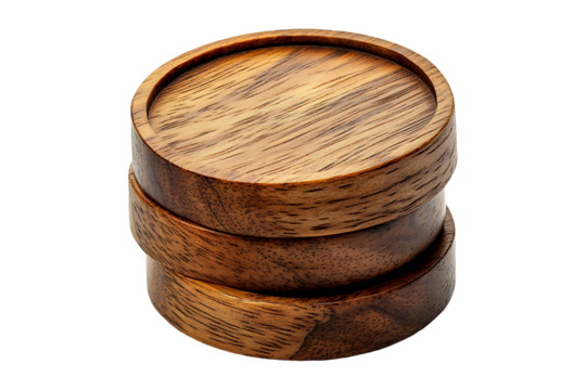 Wooden Coin Boxes is on Transparent Background, PNG Image.