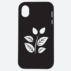 phone case silhouette vector art illustration