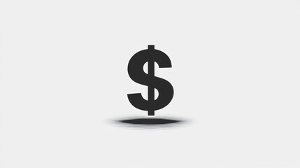 Obraz premium Dollar Sign Icon on Light Gray Background