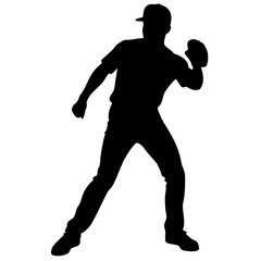 baseball player isolated on transparent background
