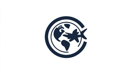 Abstract Earth Icon, Global Connection,  Worldwide Symbol, Possible Use Background or Logo Design