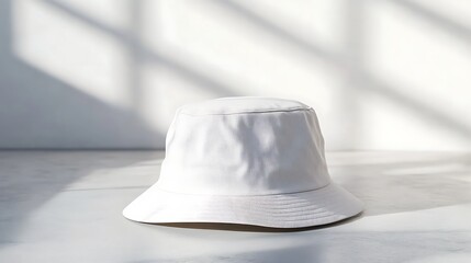White hat isolated on a white background. 3d render illustration.