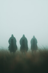 Three Swordsmen in the Mist – Historical Battle Scene