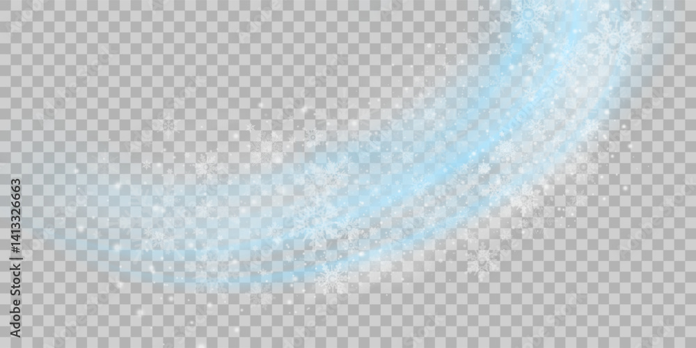 Aufkleber Air flow set of vector elements on a white background. Abstract light effect blowing from an air conditioner, purifier or humidifier. Dynamic blurred flow motion.