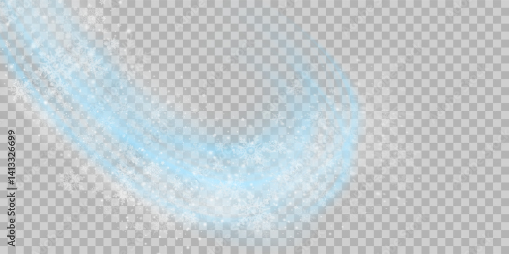 Aufkleber Air flow set of vector elements on a white background. Abstract light effect blowing from an air conditioner, purifier or humidifier. Dynamic blurred flow motion.