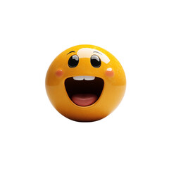 Fototapeta premium A smile emoji with white background