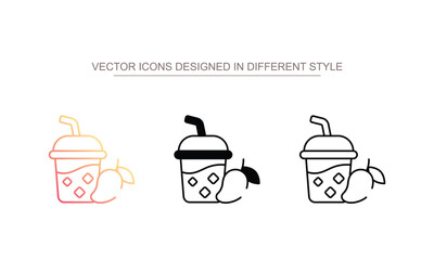Mango Juice icon design with white background stock illustration