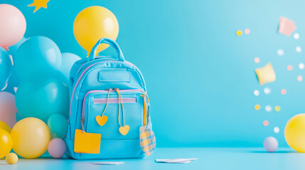 Concept: Back to school, Back to school supplies for students
