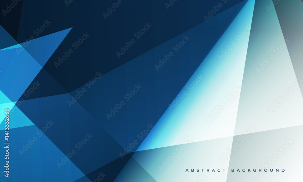 Poster blue modern abstract background with geometric polygonal shapes. vector illustration