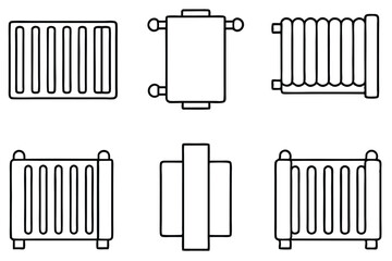 Collection of Radiators in Vector Art