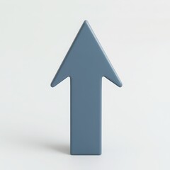 Fototapeta premium Grey arrow pointing up, direction isolated on white background