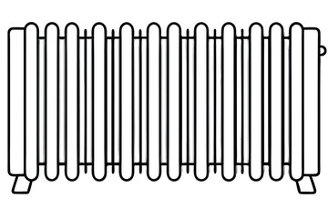 Interior Heating Radiator Vector Icons