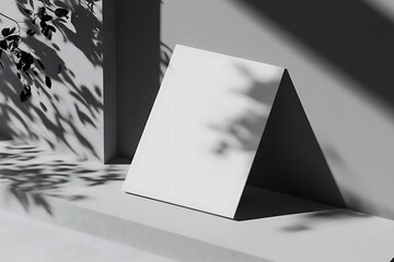 Blank paper sheet on wooden table. Mockup for branding identity.