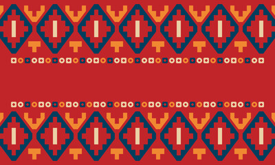 Beautiful geometric background. Figures of different shapes. Tribal form. Flowers. Geometric design. Creative textures. Colorful art. Modern graphic poster. Retro color. Vector illustration