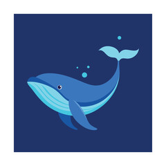 deep ocean whale swimming