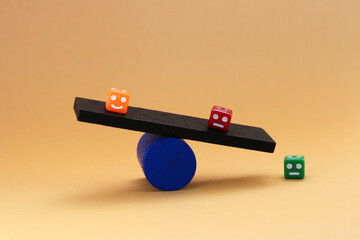 Optimistic and pessimistic attitudes seeking balance
