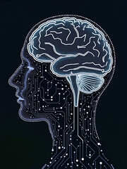 Exploring the fusion of human cognition and technology through a brain and circuit design concept