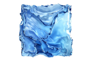 Obraz premium Kiln Formed Glass Isolated on Transparent Background PNG Image.