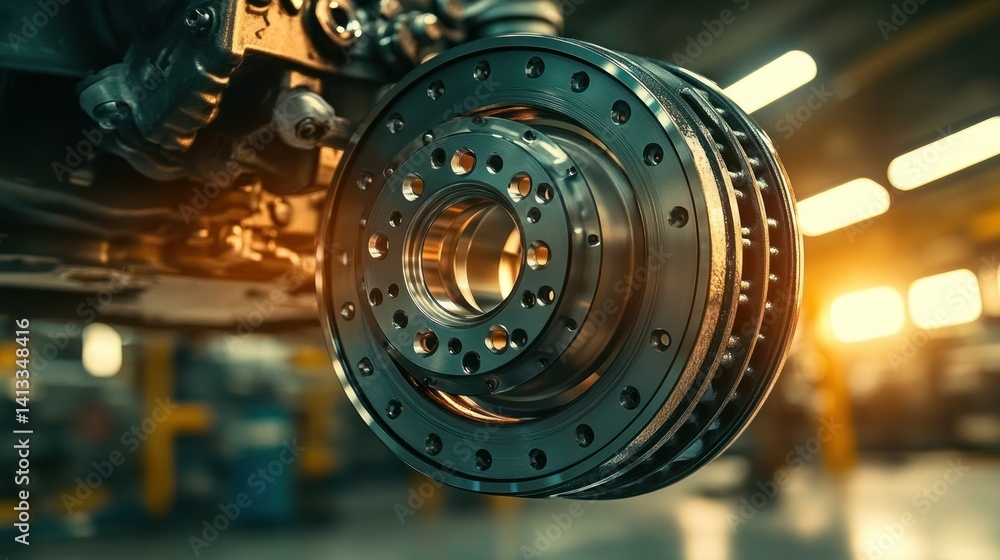 Aufkleber precision engineered automotive rotor assembly in a factory setting