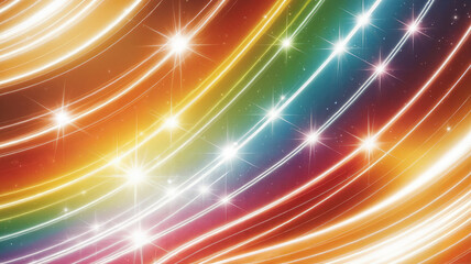 Fototapeta premium Vibrant rainbow abstract background with sparkling lights 