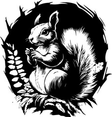 Obraz premium animal, cartoon, cat, vector, fox, illustration, squirrel, mammal, cute, dog, kitten, drawing, pet, wild, fur, wildlife, tail, pets, design, funny, art, nature, animals, fun, icon