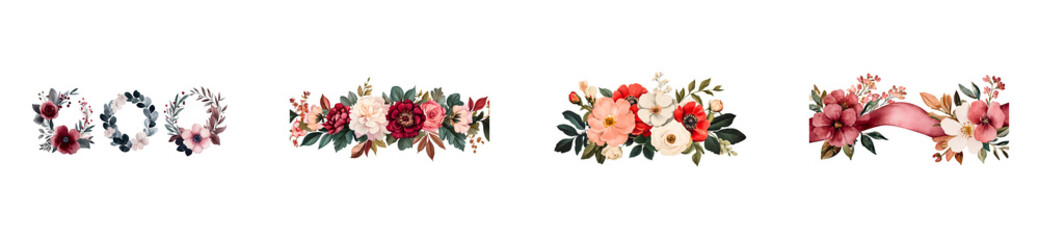 Obraz premium Floral arrangements with various colors for decoration and design